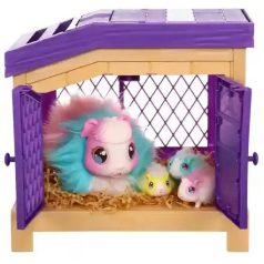    Moose Toys Little Live Pets - Interaktív Mama Surprise tengerimalac bébi hörcsögökkel lila