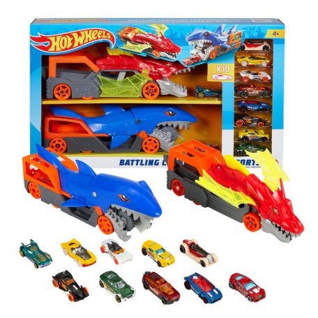 Mattel Hot wheels autófaló cápa és sárkány HNR38