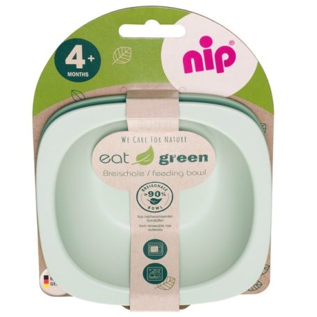 NIP Eat Green gyerek tányér készlet 2 db - zöld