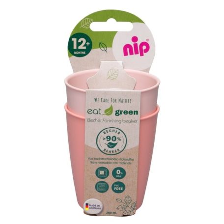 NIP Eat Green 2-es pohárkészlet - rózsaszín