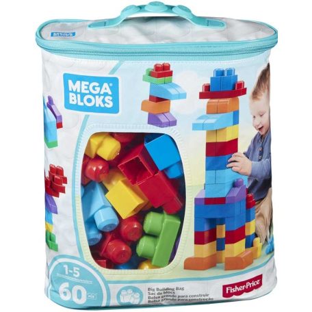 Mega Bloks Klasszikus színű építőkockák táskában  60db (DCH55)